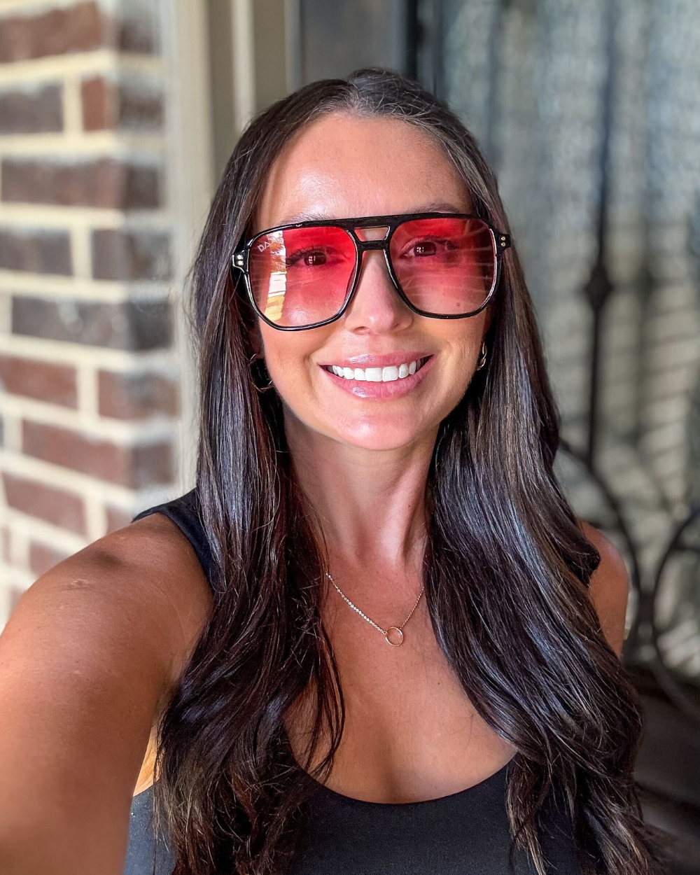 Skye - Unisex Oversized Aviator: Amber