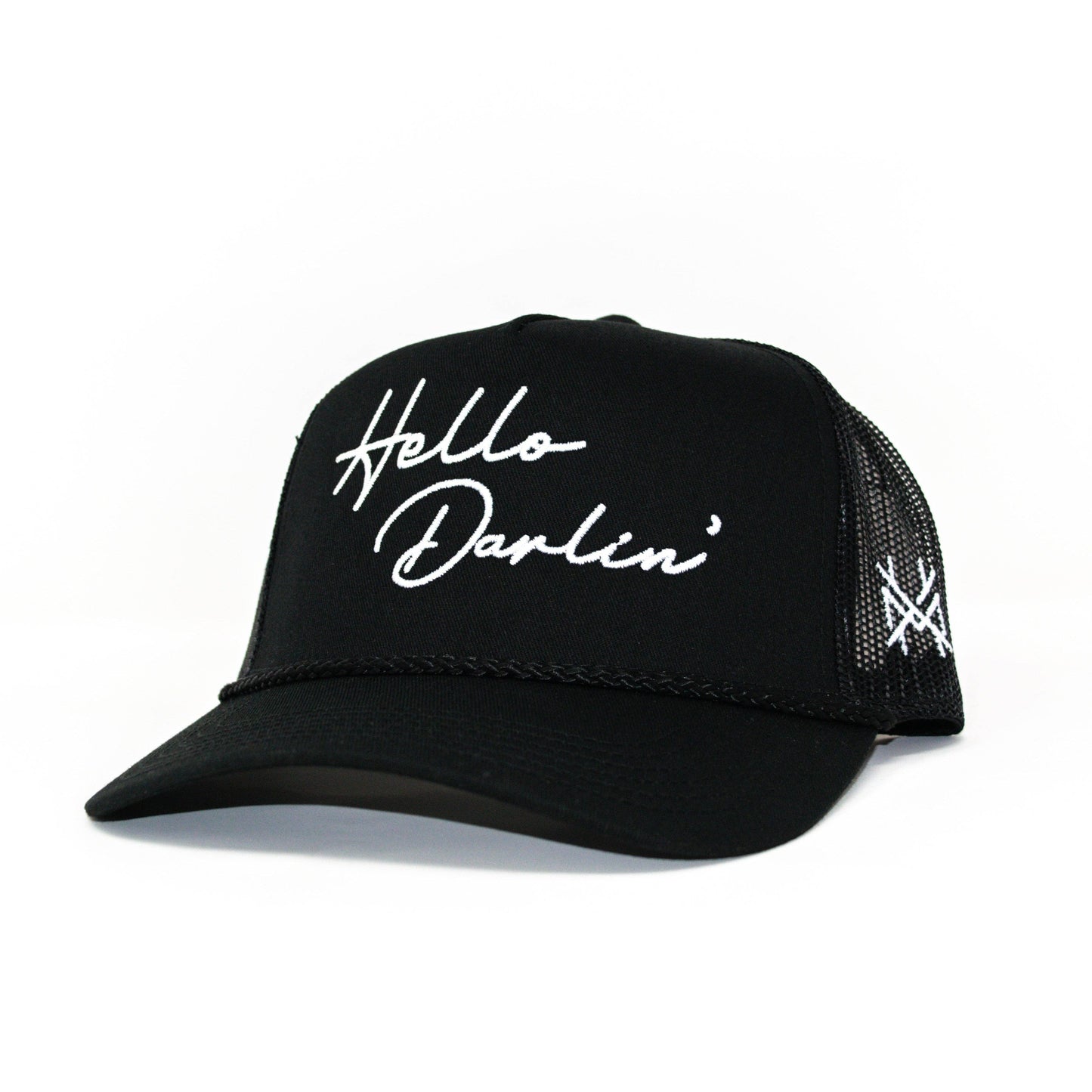 MHC Hello Darlin Trucker Hat: Mossy Oak Breakup Country/ Black Otto