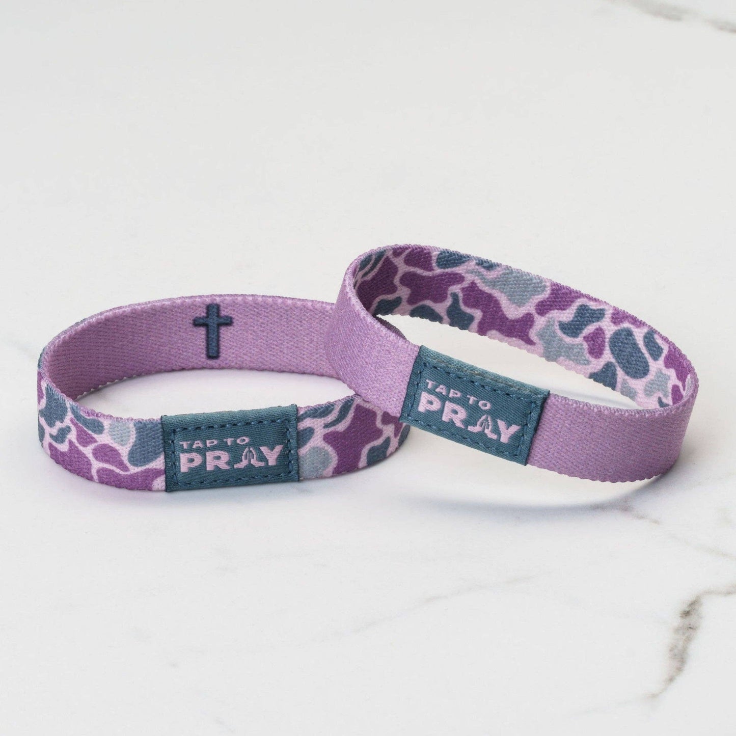 Tap To Pray® Wristband – River Rock Camo - Lilac