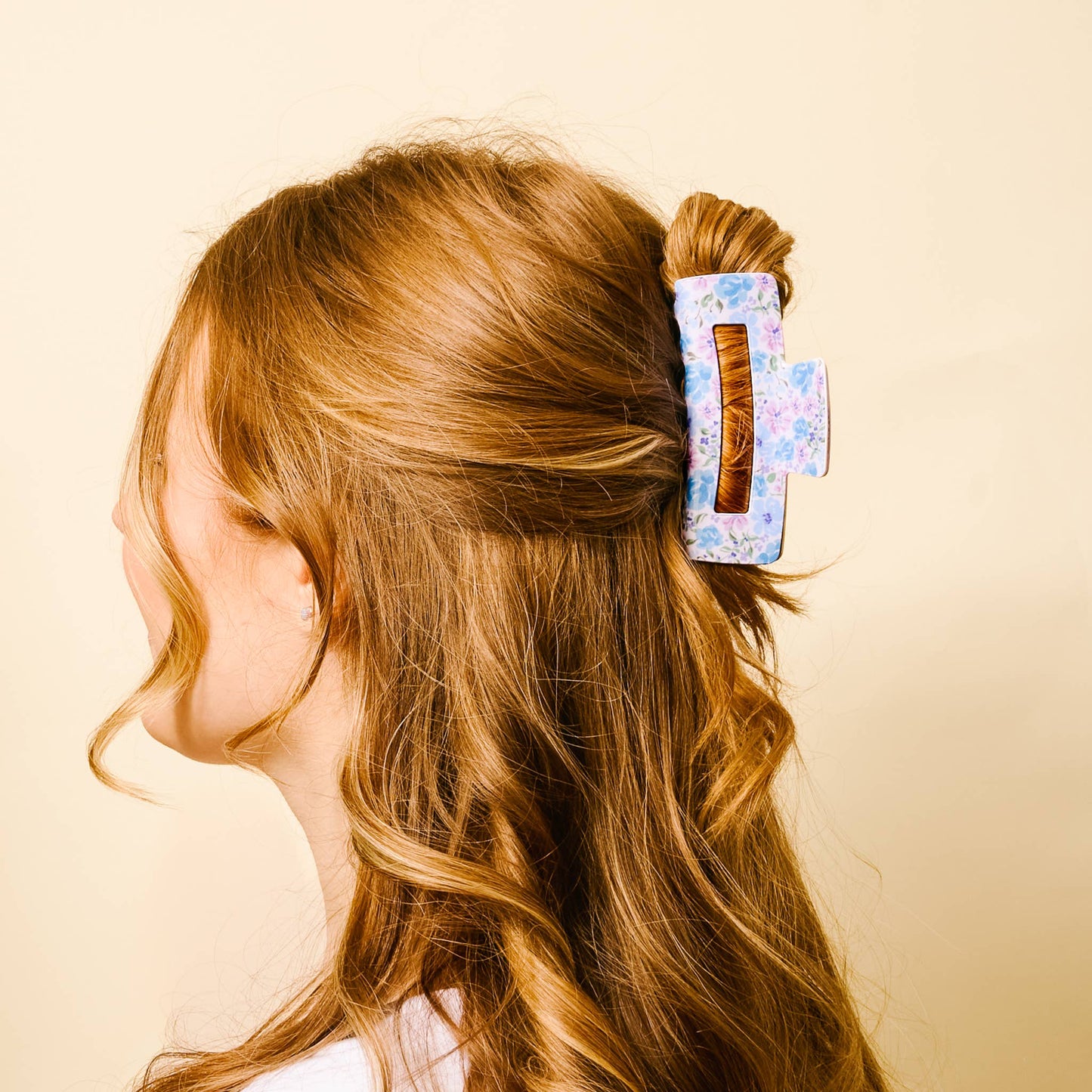 Claw Clip-Secret Garden Blue