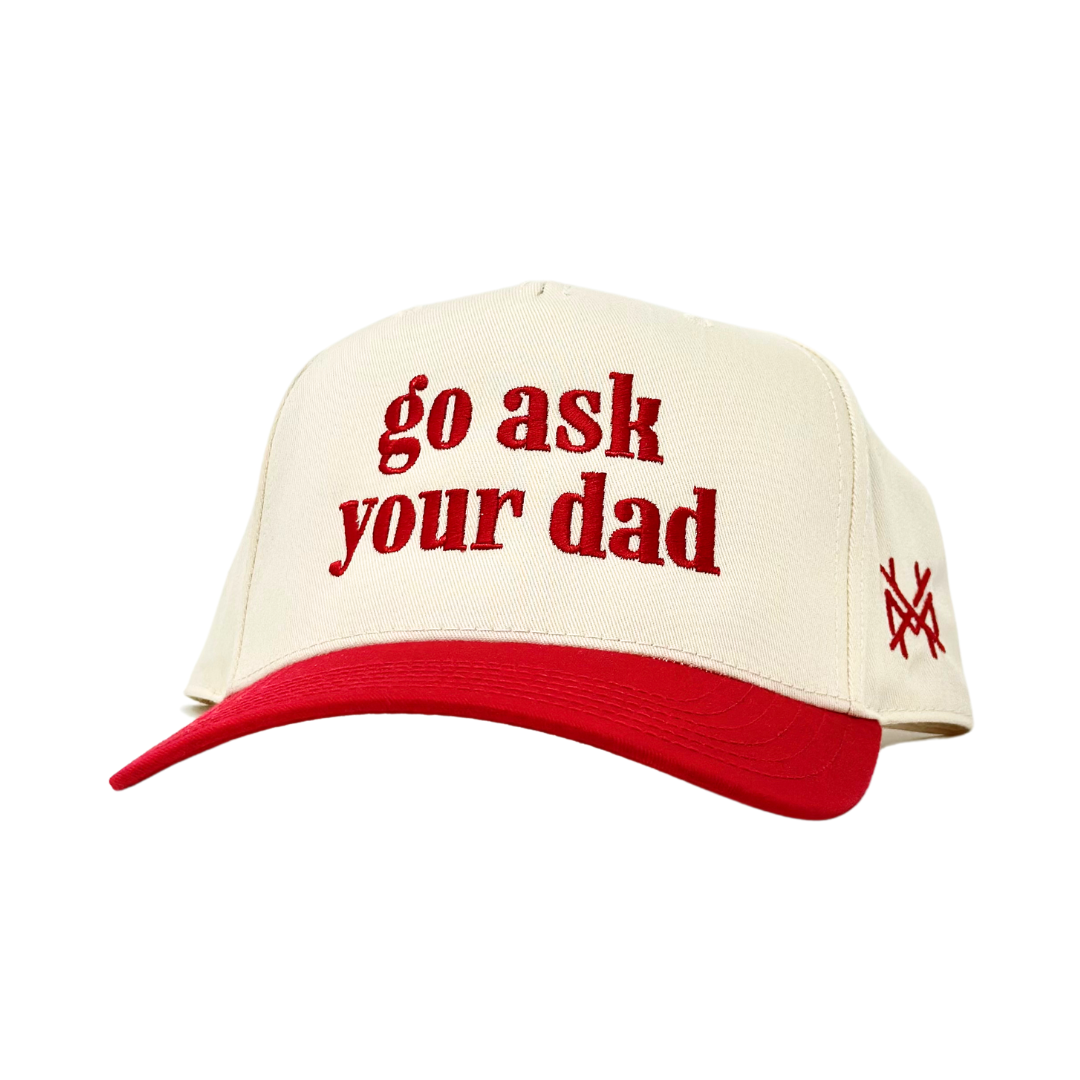 MHC Go Ask Your Dad Trucker Hat: Green/Natural Otto