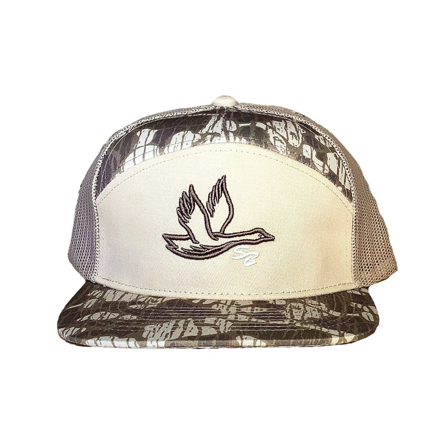 Prep Goose Sb Hat: Muddy Bottom Vein Camo 7 Panel