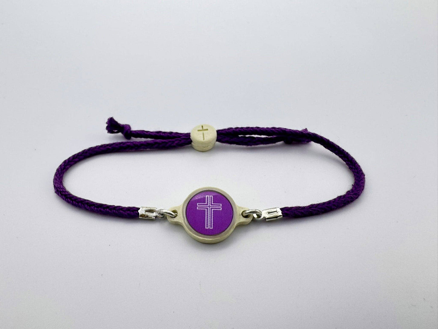 Tap To Pray™ - Survivor Series Handmade Bracelets: Onyx + Cross