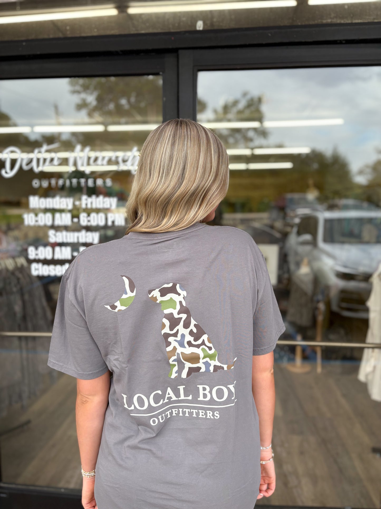 Local Boy Outfitters -Localflage Dog & Moon SS Tee-Gray