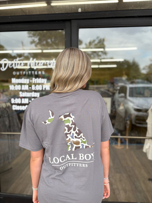 Local Boy Outfitters -Localflage Dog & Moon SS Tee-Gray