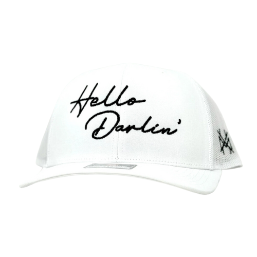MHC Hello Darlin Trucker Hat: Mossy Oak Breakup Country/ Black Otto