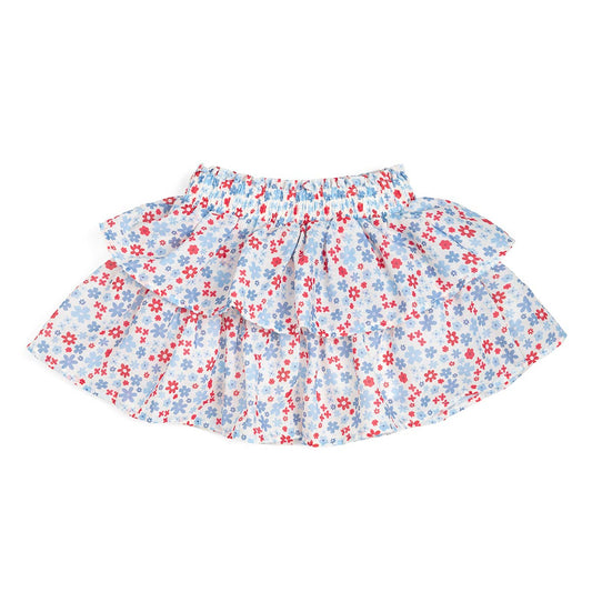 Patriotic Floral Skort - Fourth of July - Kids Clothing