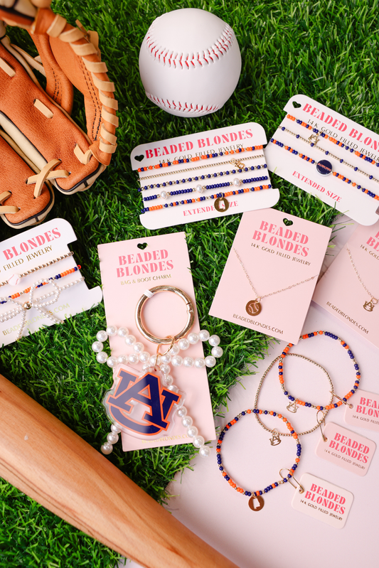 Auburn Logo Charm Bracelet on Color: Standard 6.75 Inch