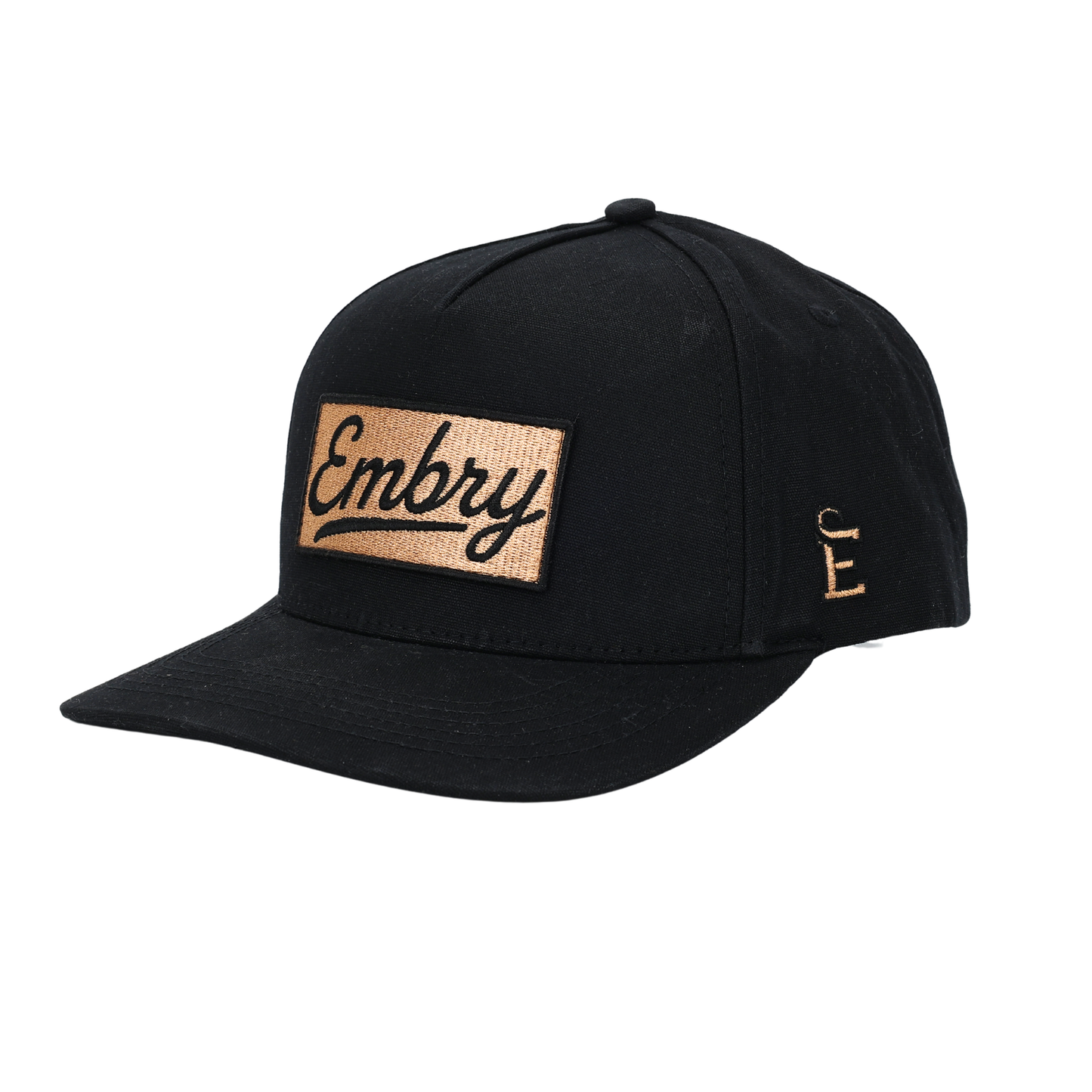 Black Waxed Canvas - Logo Patch