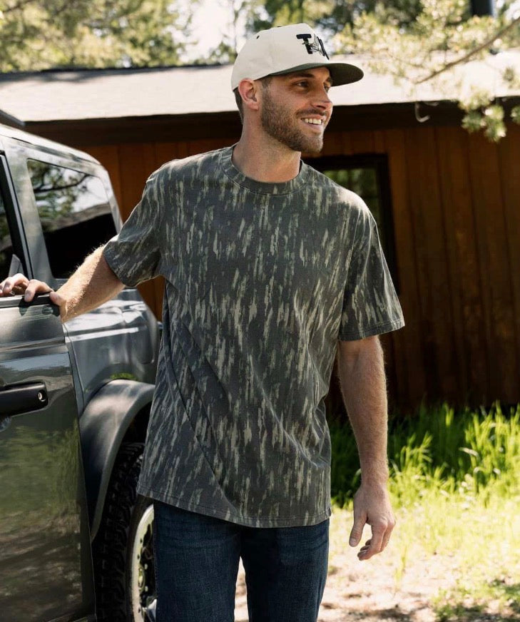Burlebo VINTAGE WASHED GRAPHIC TEE - MIDLAND CAMO