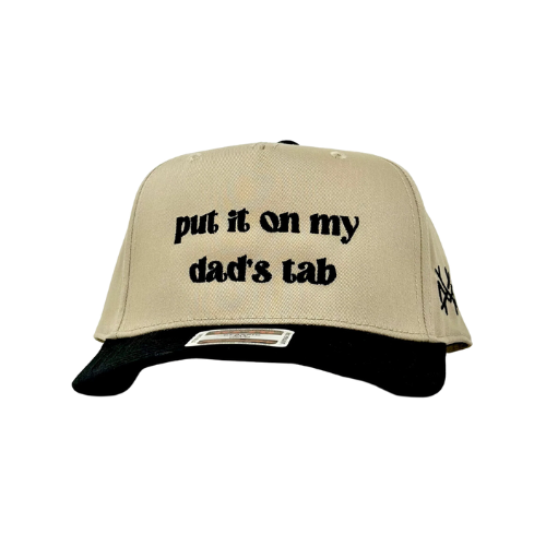 MHC Put It On My Dad's Tab Trucker Hat: Royal/Natural Otto
