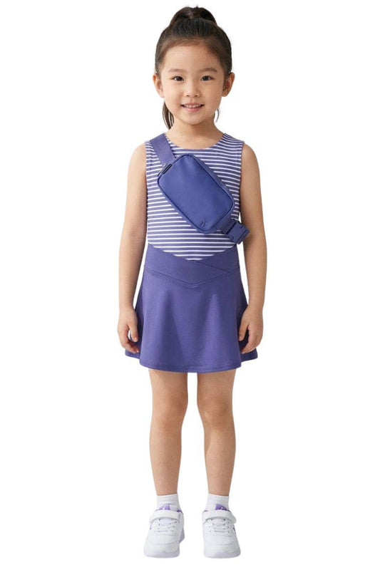 Little Girls Tank, Crossover Skort, Fanny bag Set: DAFFODIL (P#SDW)