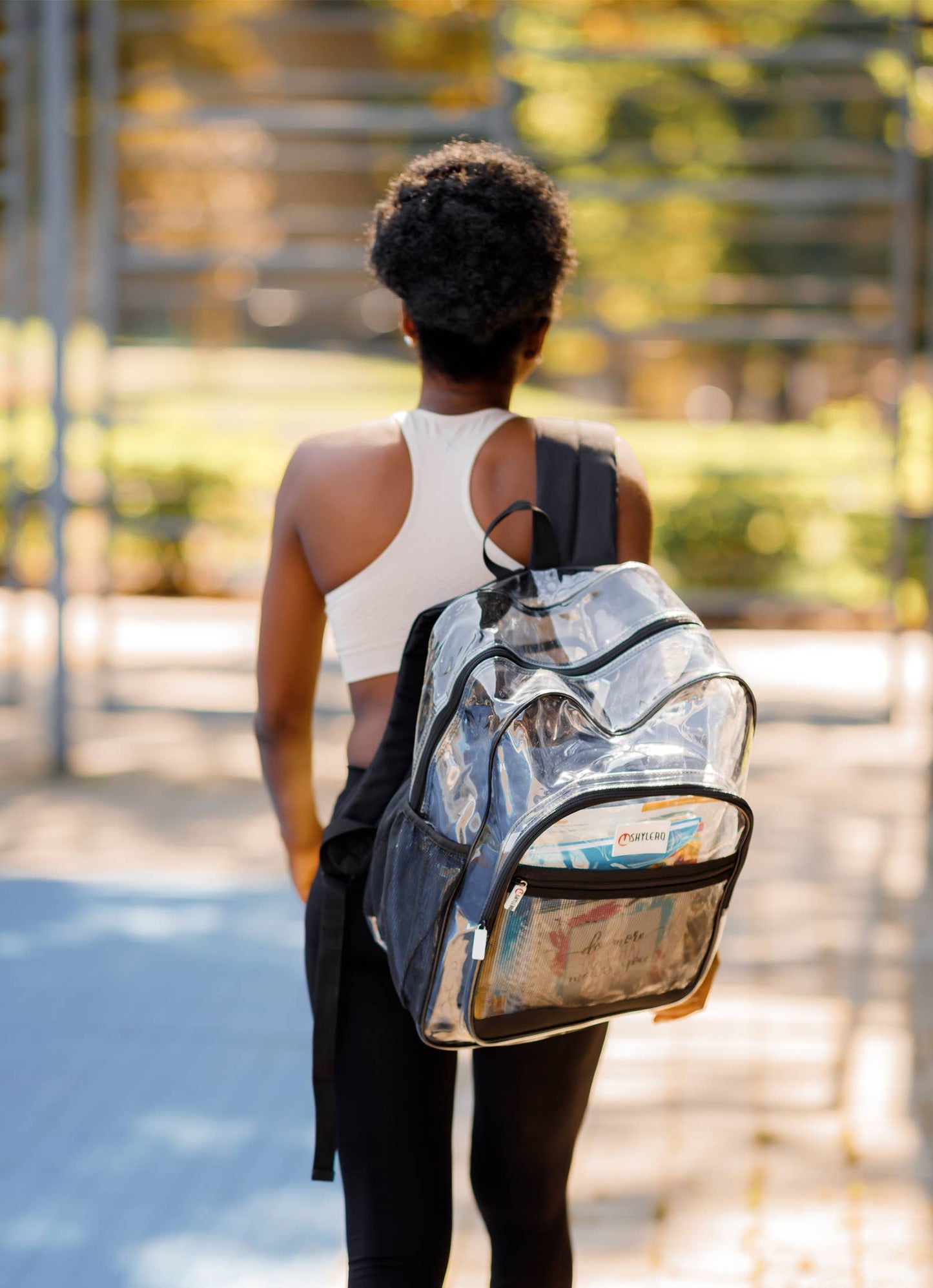 Clear Backpack For School XL | Top YKK® Zip | Black Rhino: Black Rhino