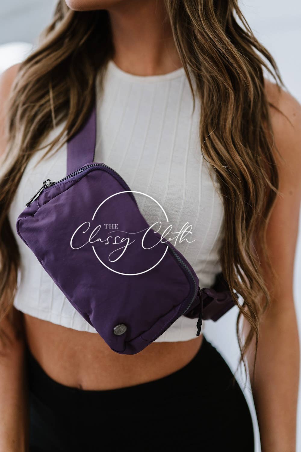 Nylon Belt Bag- Plum RTS