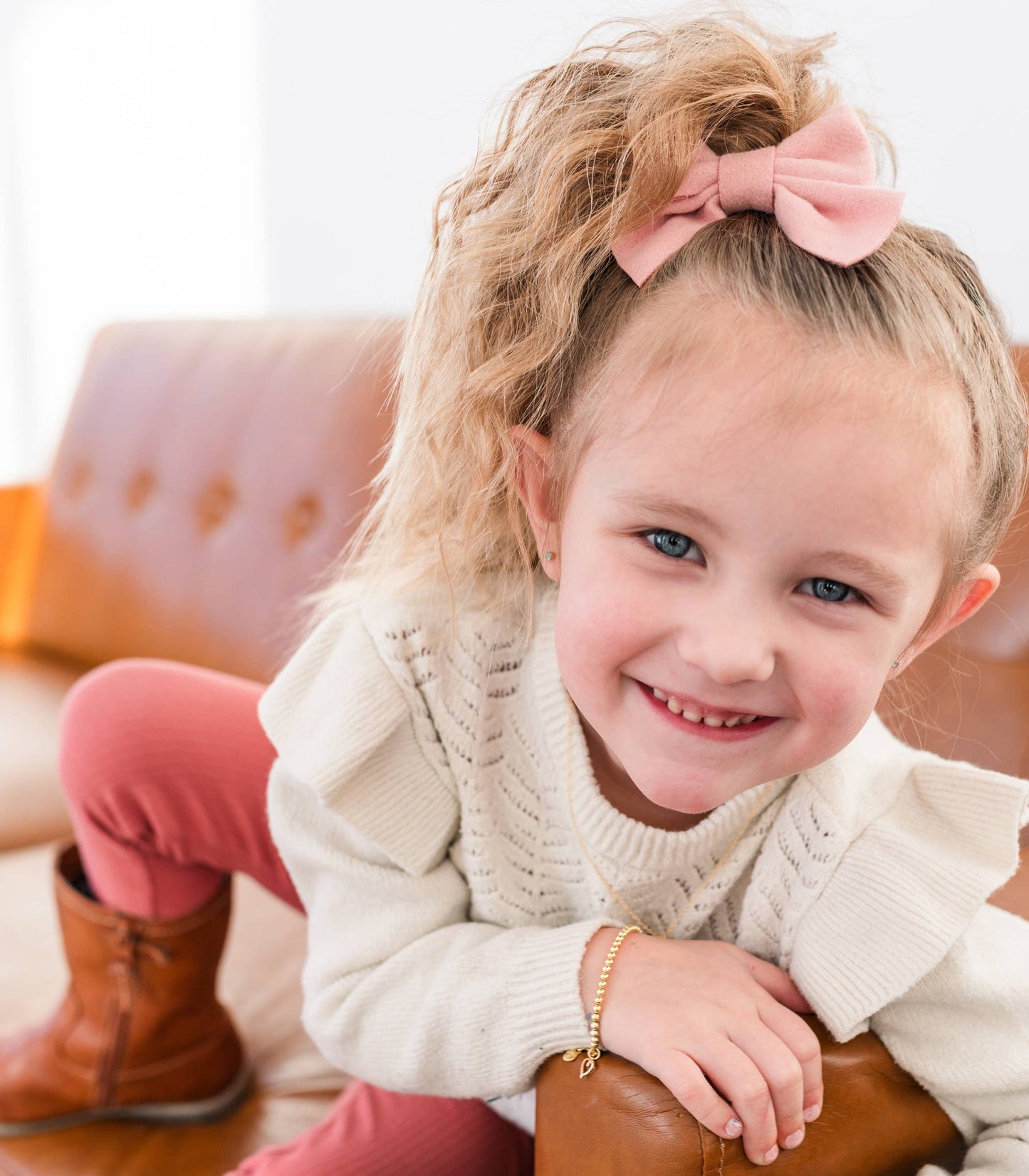 Girls 14K Gold-Plated Baby Bracelet w/Heart Kids Jewelry: Medium 1-5 Years