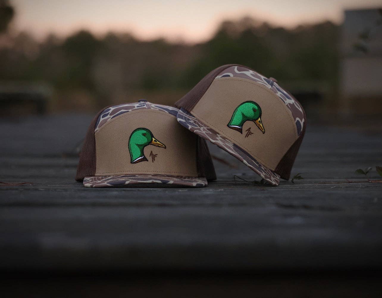 Mallard Duck Head — 7 Panel Duck Camo