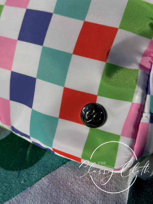 Nylon Belt Bag - Multicolored Checkered RTS
