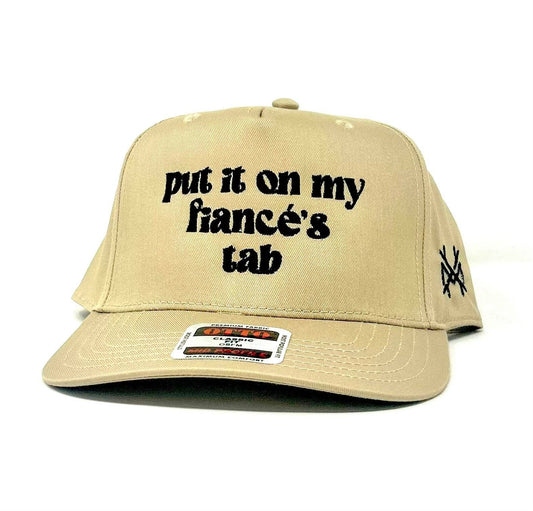 MHC Put it on my Fiancé's Tab Trucker Hat: Red/Natural Otto
