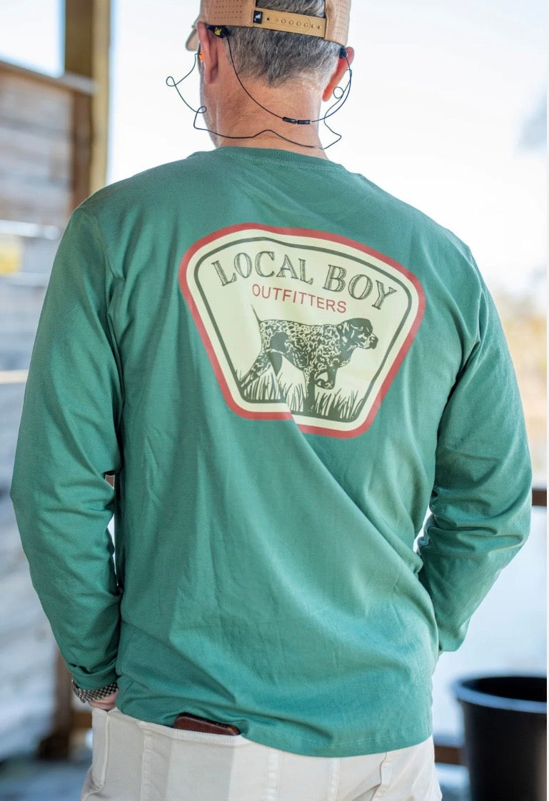 Local Boy GSP Badge LS Tee - LT Green