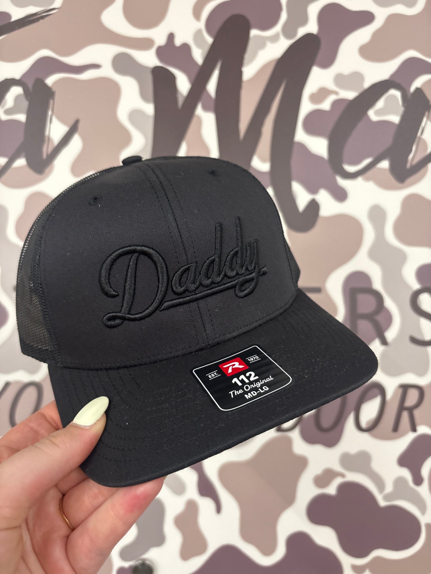 Daddy Trucker Hat - Black