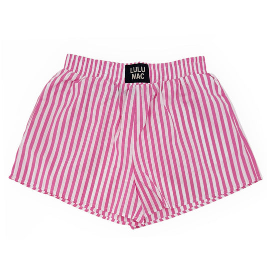 BXST- PINK STRIPED BOXER SHORT: PINK