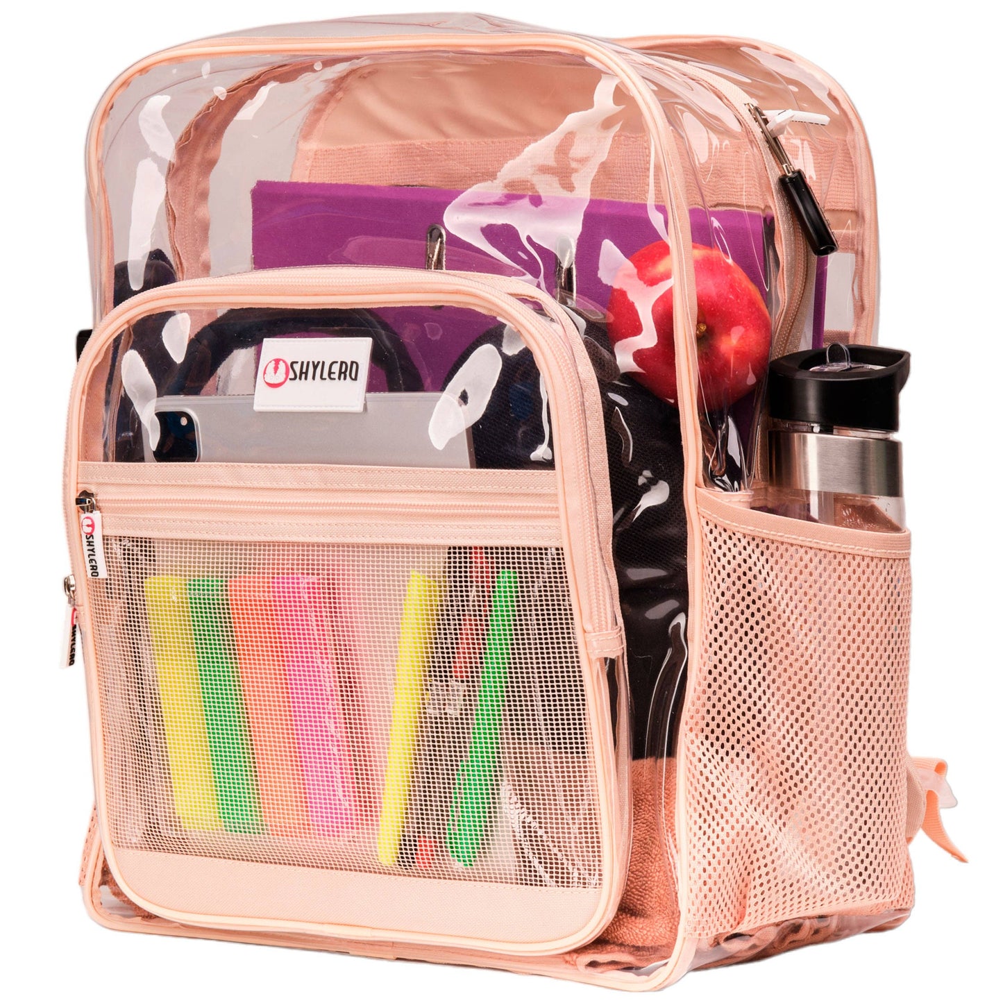 Clear Backpack For School XL | Top YKK® Zip | Beige Rhino: Beige Rhino