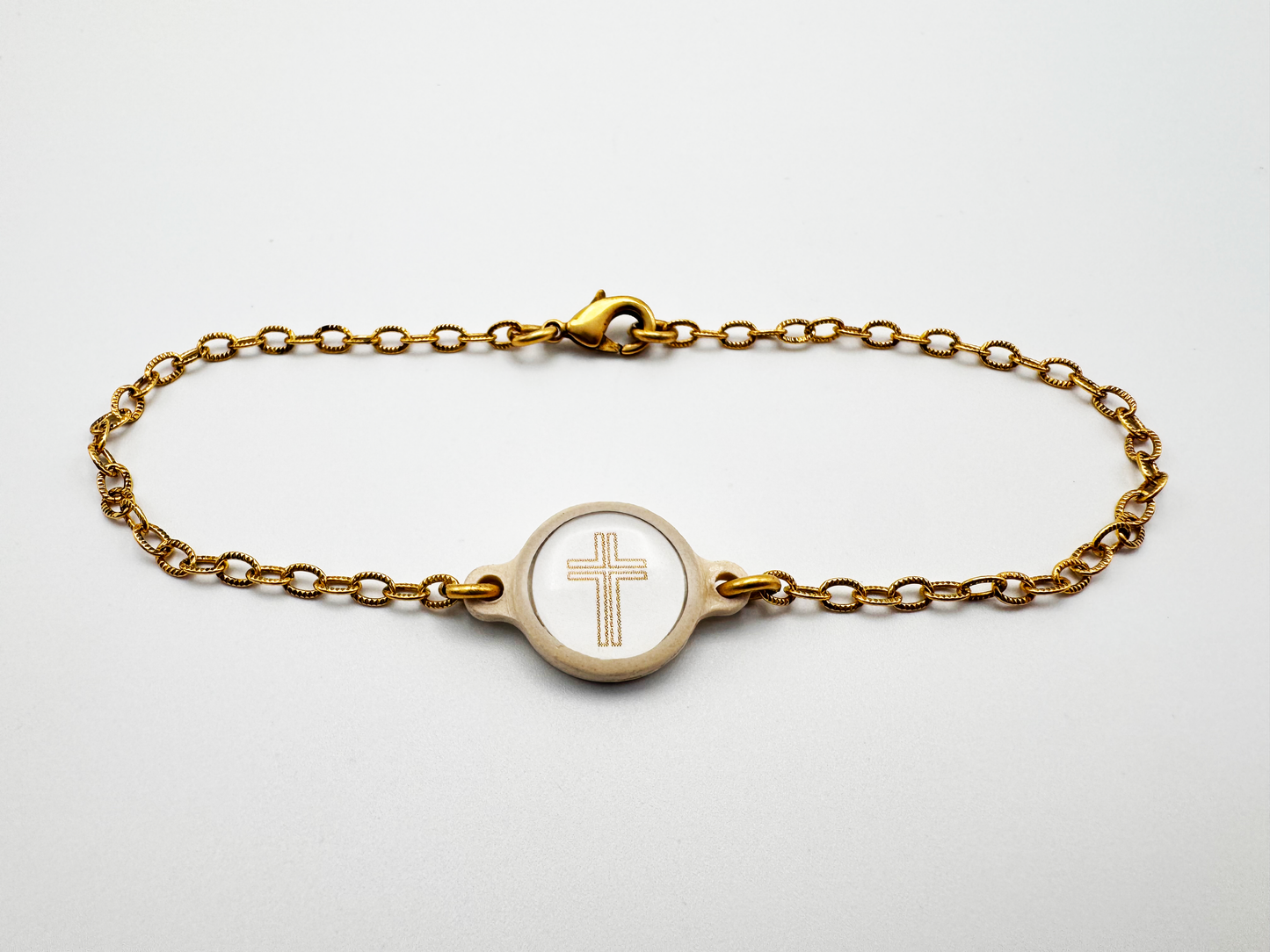 Tap To Pray™ - Survivor Series Handmade Bracelets: Lotus+ Cross