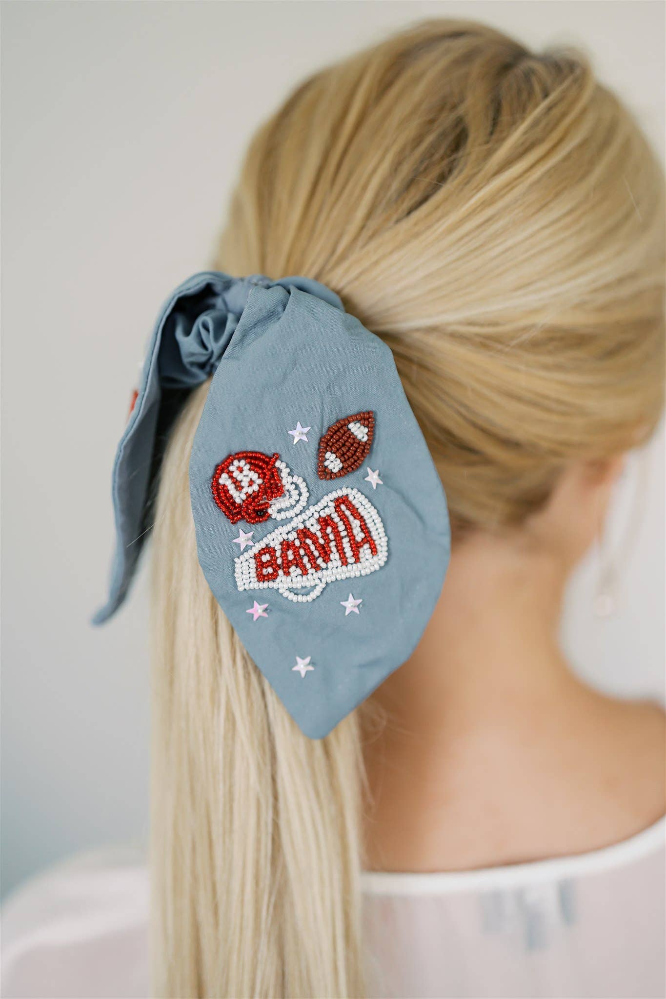University of Alabama Beaded Scrunchie