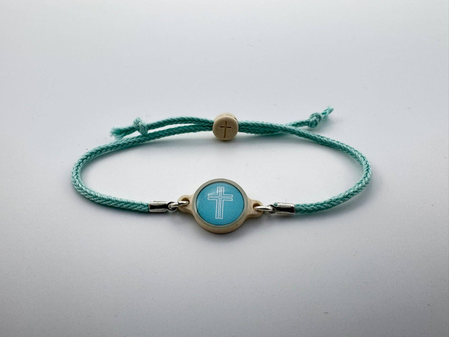 Tap To Pray™ - Survivor Series Handmade Bracelets: Moss + Cross