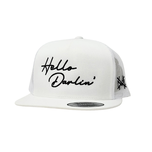 MHC Hello Darlin Trucker Hat: White Richardson 112