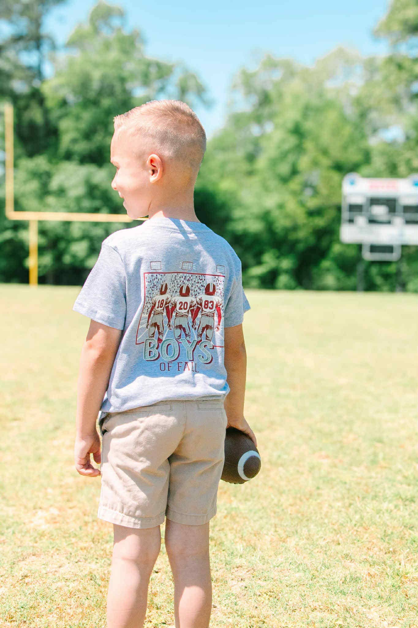 Boys of Fall | Crimson | Football Kid’s Tee