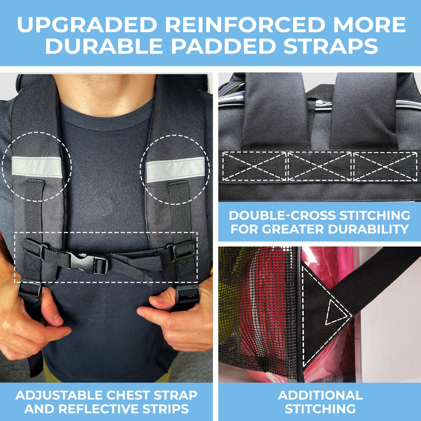 Clear Backpack For School XL | Top YKK® Zip | Black Rhino: Black Rhino