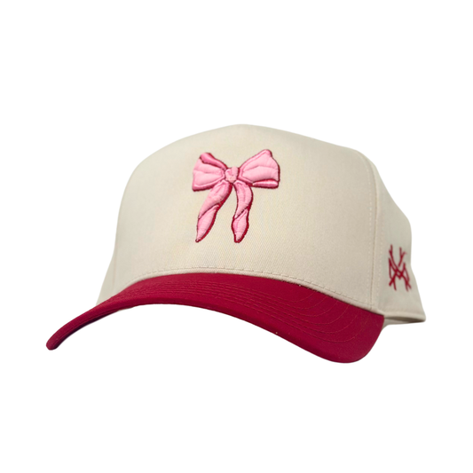 MHC Bow Trucker Hat: Red/ Natural Otto