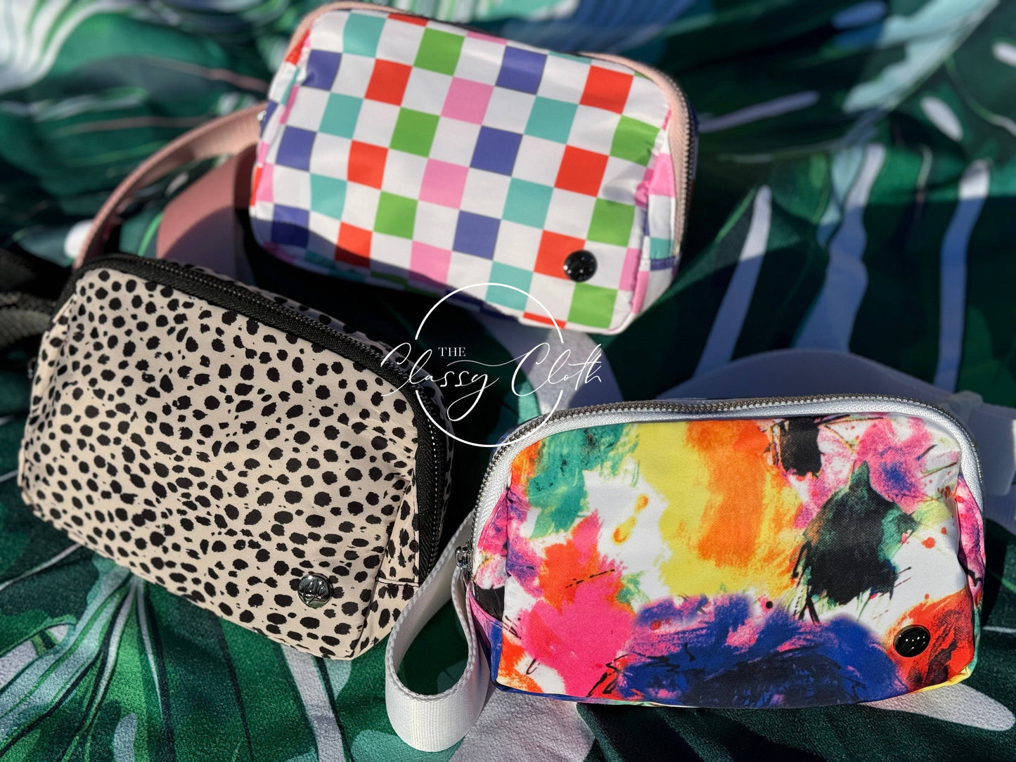 Nylon Belt Bag - Multicolored Checkered RTS