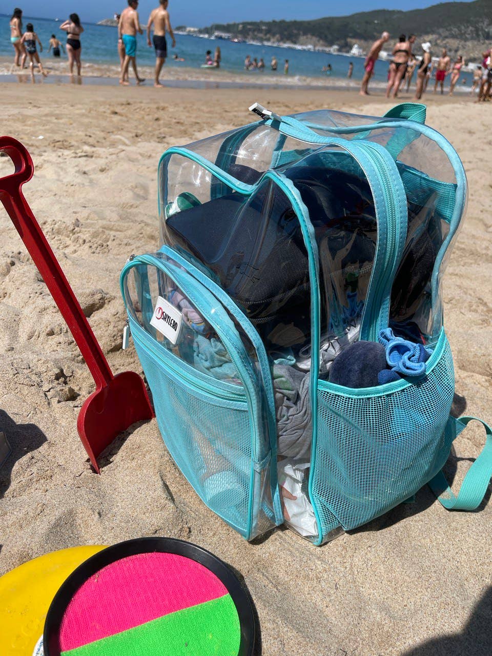 Clear Backpack For School XL | Turquoise Rhino: Turquoise Rhino