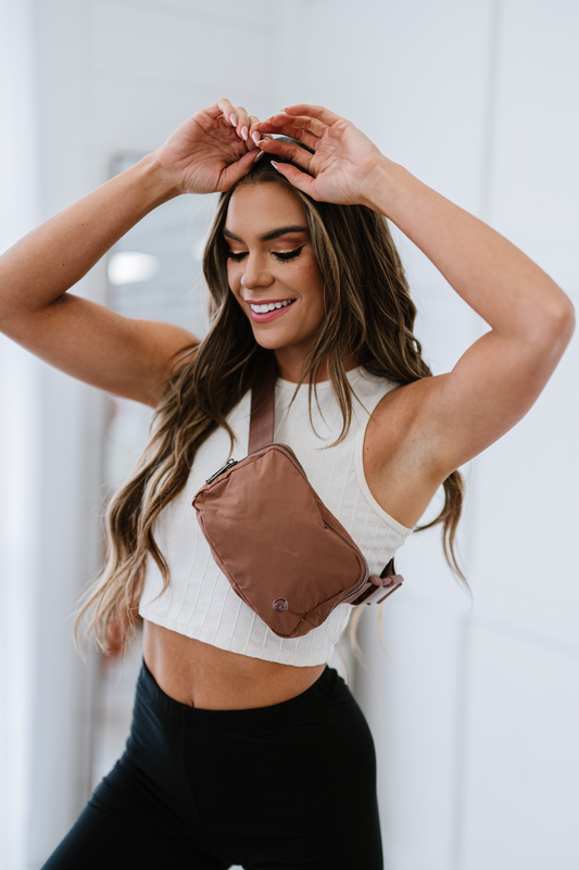 Nylon Belt Bag- Caramel RTS