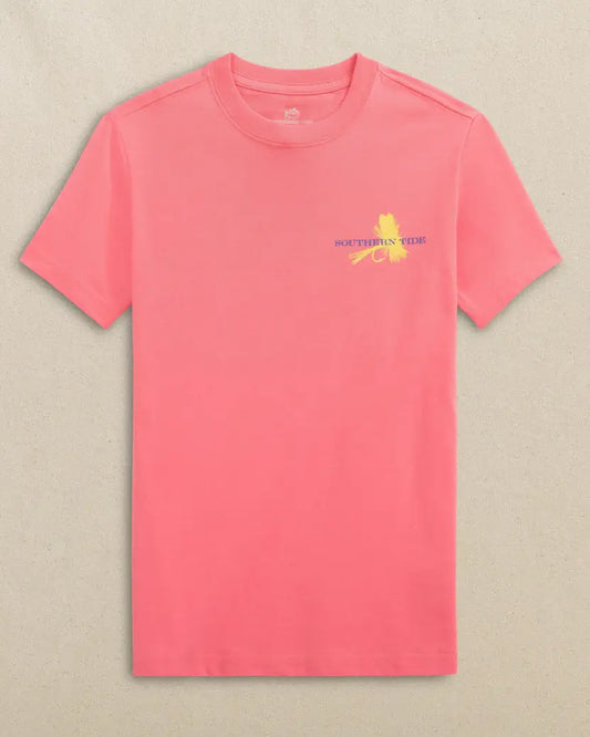 Y SS Reel Fly Adams Tee: Island Pink - 2618