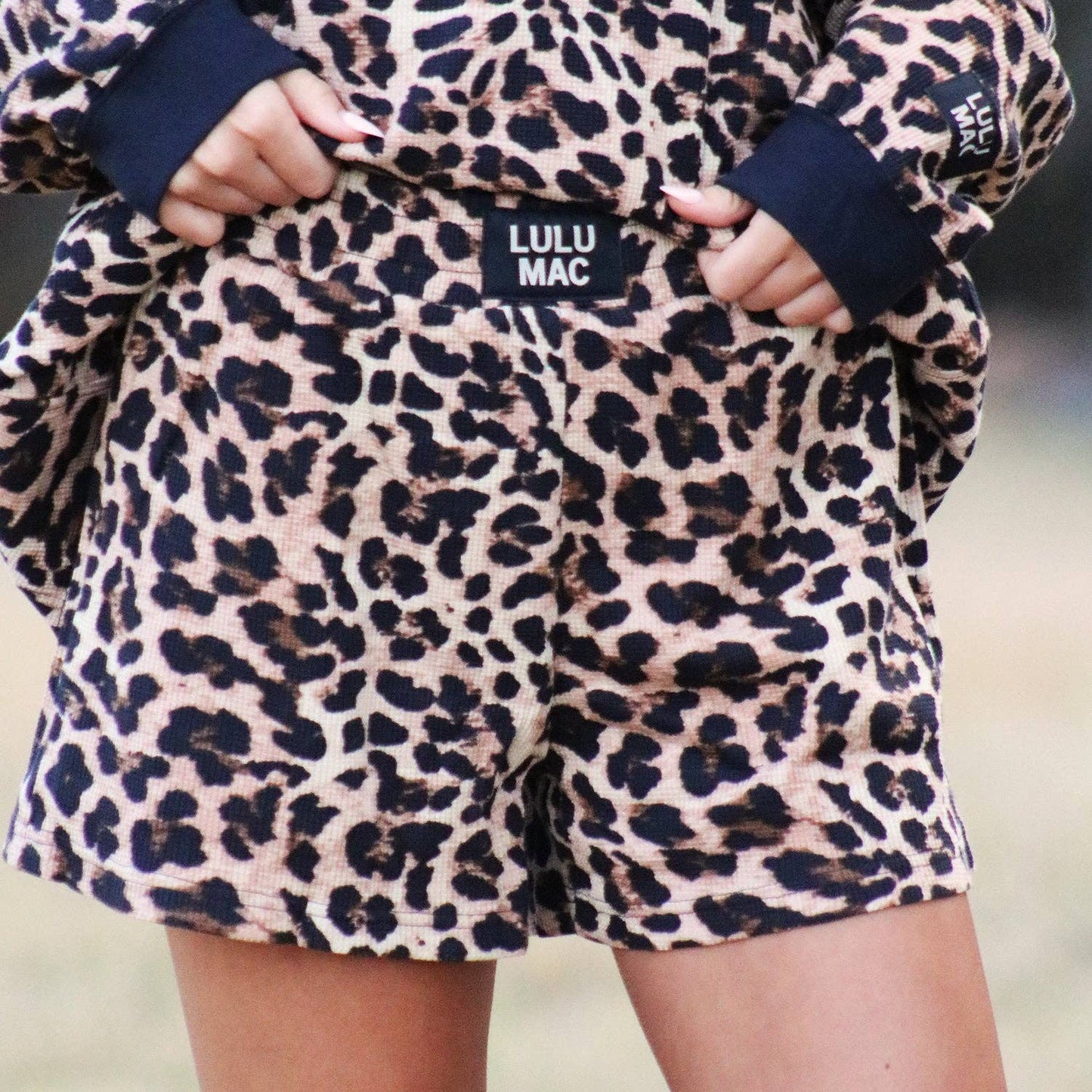LULU MAC-WAFFLE SHORT-LEOPARD