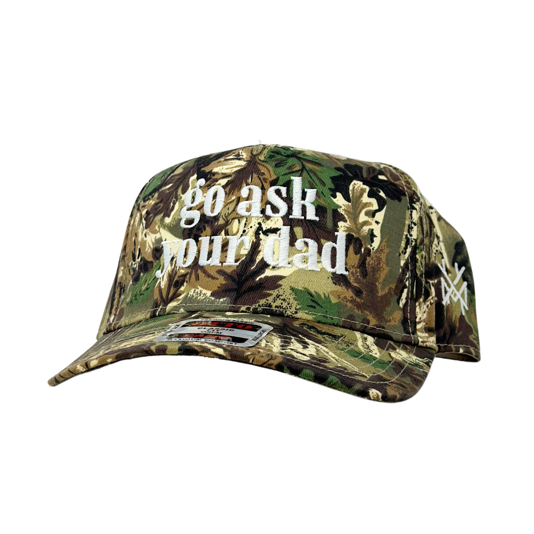 MHC Go Ask Your Dad Trucker Hat: Green/Natural Otto