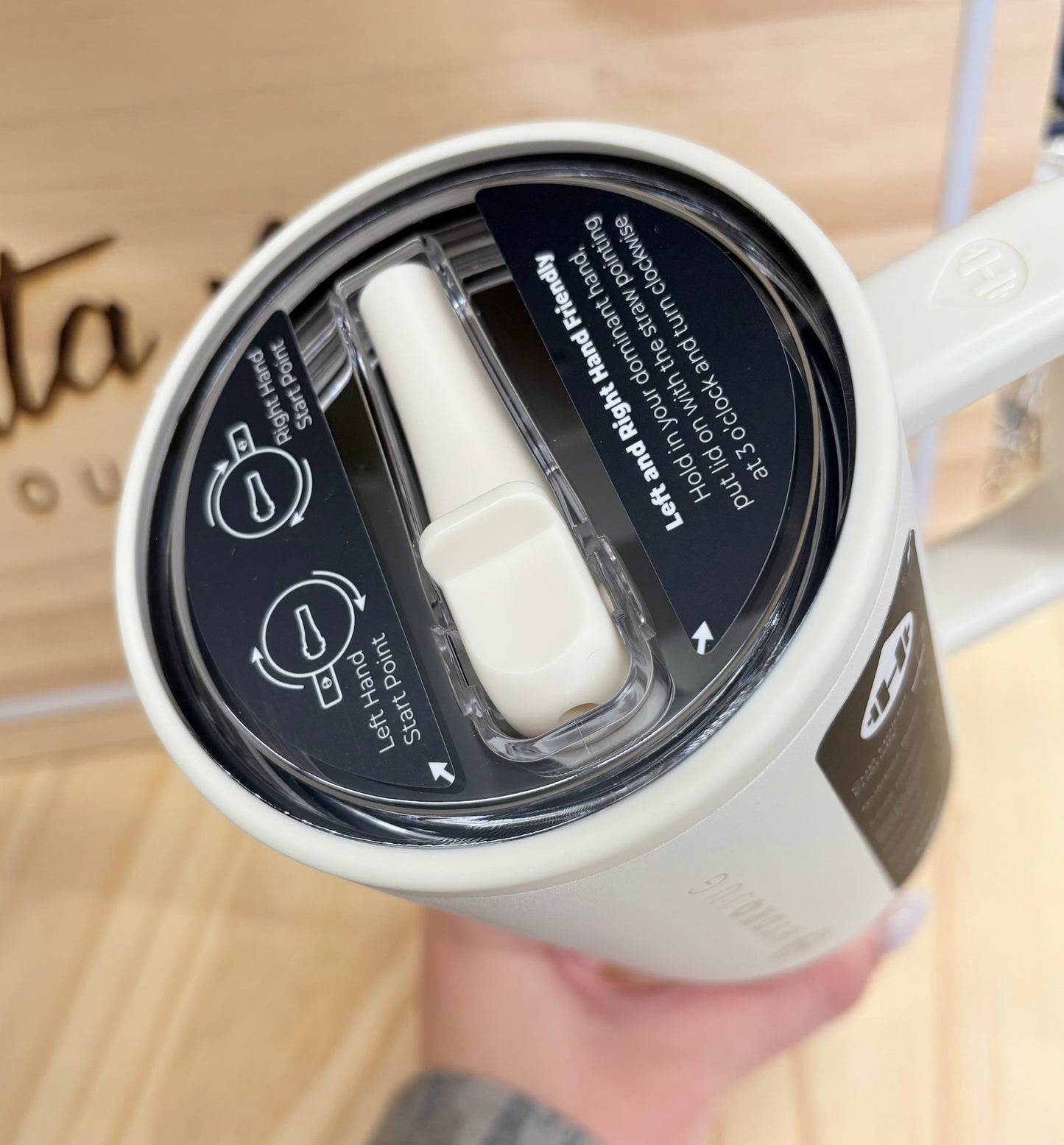 Cream HydroJug 40 oz Traveler Tumbler: Cream