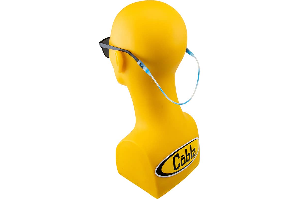 Cablz - Mini Silicone. Made from 100% Silicone!-Blue/Wht/Gl: Blue/White/Glow / 12"