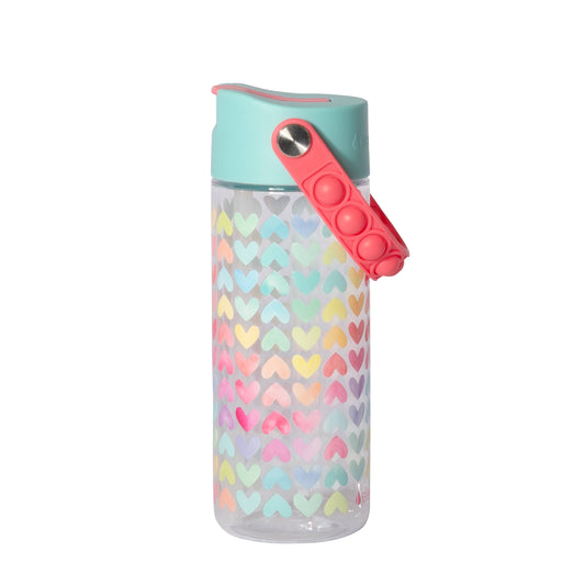 18oz Splash Pop Bottle - Rainbow Heart