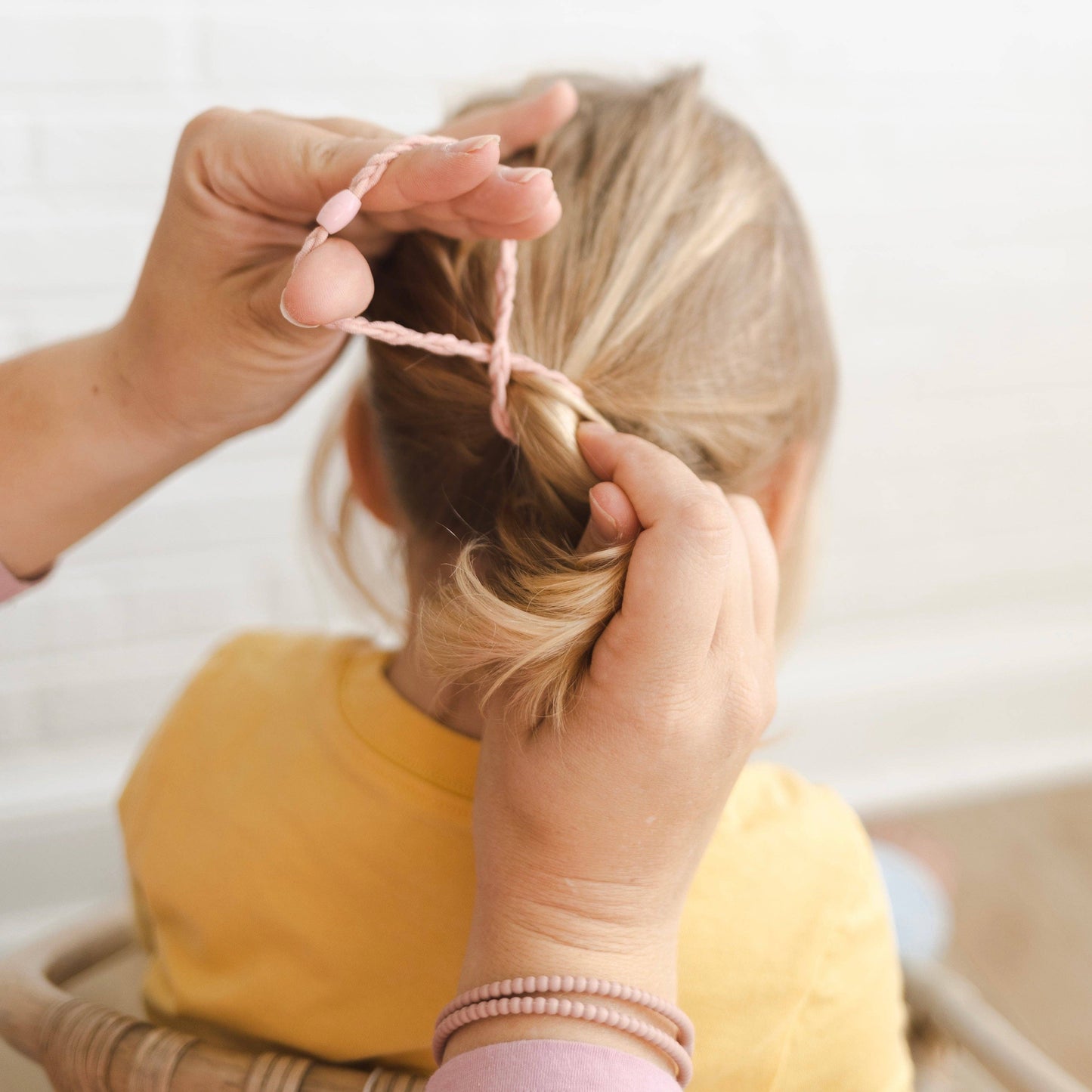 Cutie Bands (Elastic Hair Ties): Braided Golden Blonde
