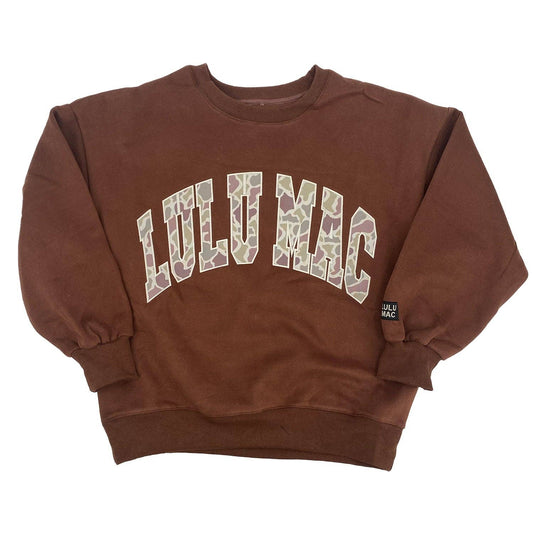 LULU MAC CAMO Sweatshirt : BROWN