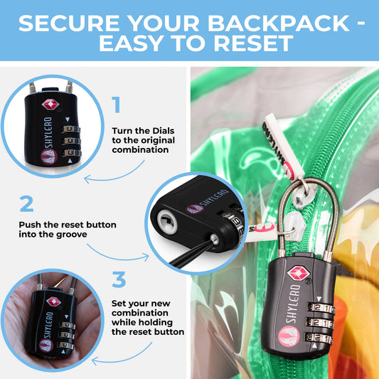 Clear Backpack For School XL | Top YKK® Zip | Green Rhino: Green Rhino