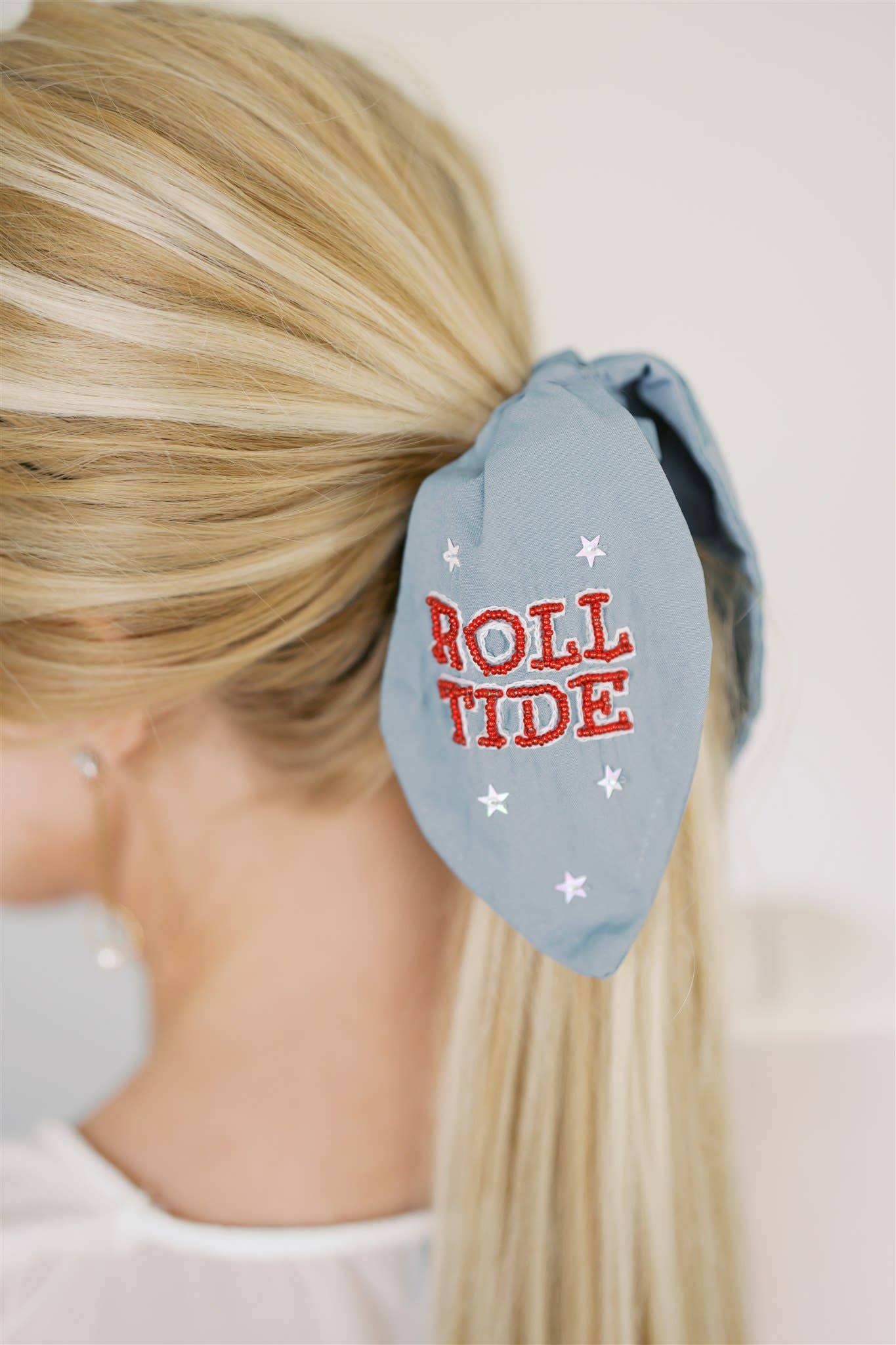 University of Alabama Beaded Scrunchie