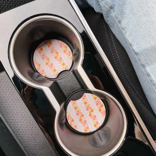 On the Road Car Coaster Set-Petal Parade Pink