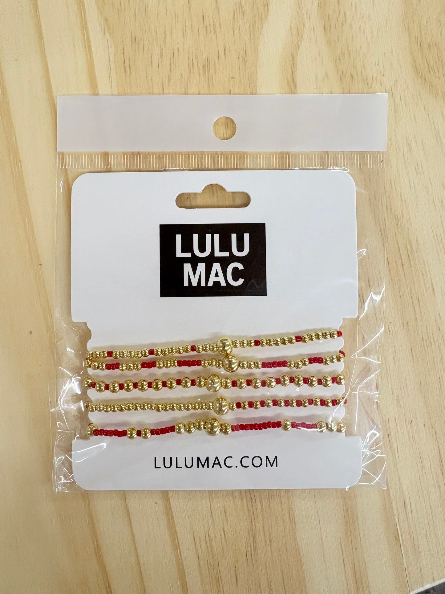 LULU MAC Bracelet Stack-RED