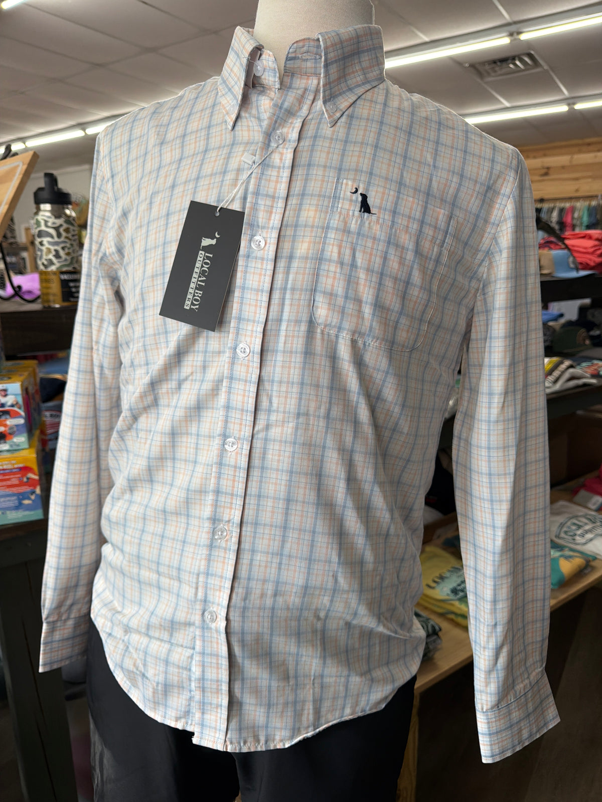 Local Boy Lee Dress Shirt - lavender, light blue, & salmon-O