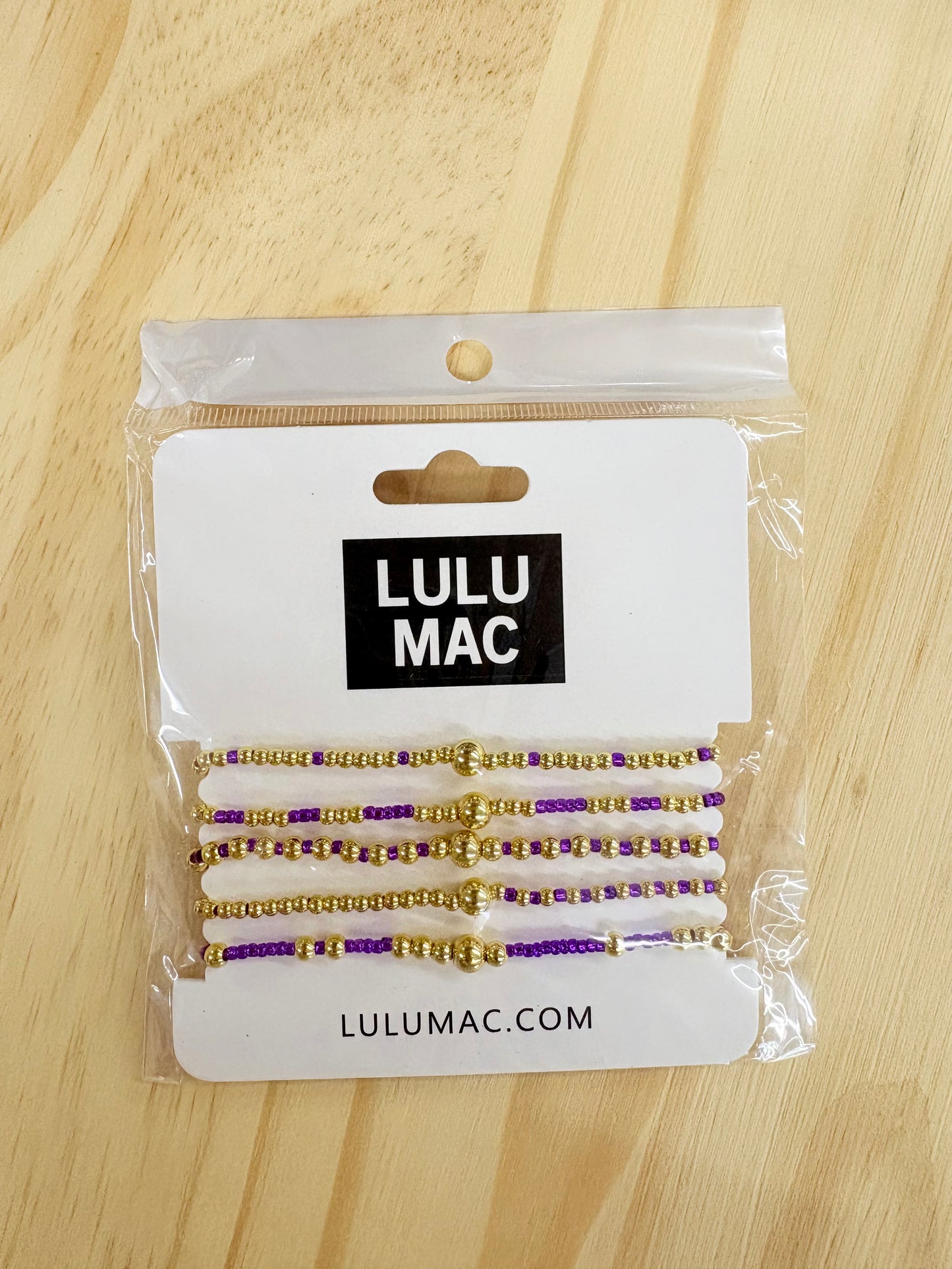 LULU MAC Beaded Stack -Purple